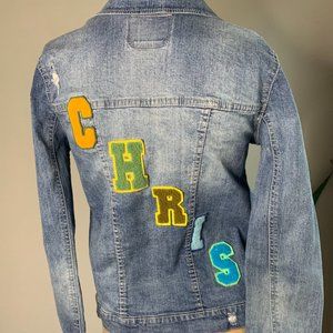 Levis Denim Jacket personalized name Chris Child size Xl